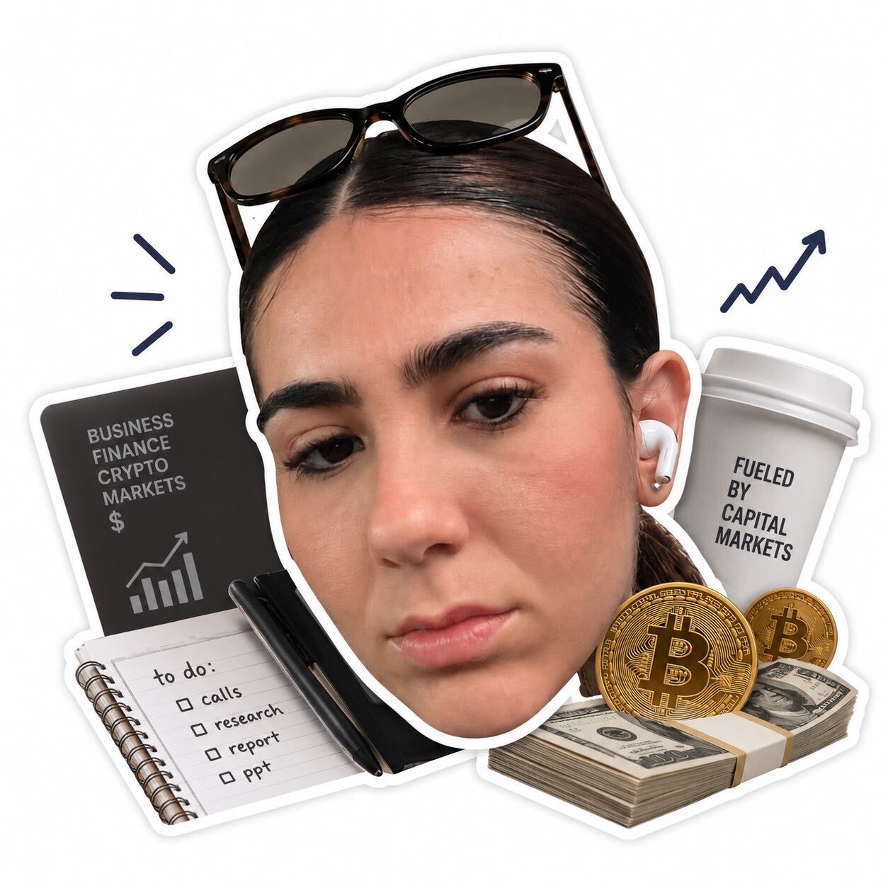 Sticker da Maria no mercado financeiro